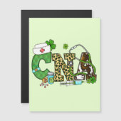Befähigte Krankenpfleger St. Patrick's Magnetkarte (Vorne/Hinten)