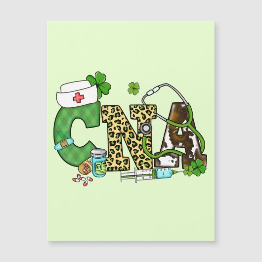 Befähigte Krankenpfleger St. Patrick's Magnetkarte (Vorderseite)