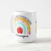 Befähigte Lehrerin Rainbow Co Kaffeetasse (Vorderseite Links)