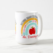 Befähigte Lehrerin Rainbow Co Kaffeetasse (VorderseiteRechts)