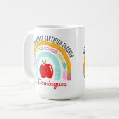 Befähigte Lehrerin Rainbow Co Kaffeetasse (Vorderseite Links)