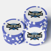 Befähigter Polizeibeamter Pokerchips (Stapel)