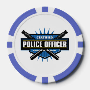Befähigter Polizeibeamter Pokerchips