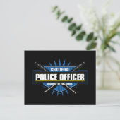 Befähigter Polizeibeamter Postkarte (Stehend Vorderseite)