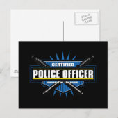 Befähigter Polizeibeamter Postkarte (Vorne/Hinten)