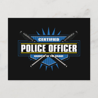 Befähigter Polizeibeamter Postkarte