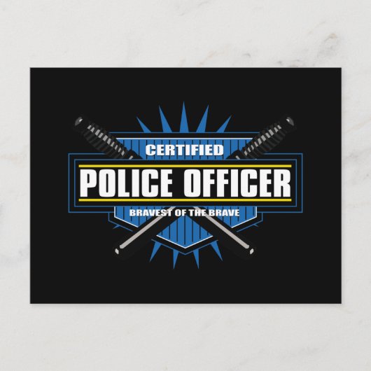 Befähigter Polizeibeamter Postkarte (Vorderseite)