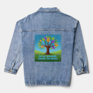 Befähigung der Sozialarbeiter Denim Jacket: Ändern Jeansjacke