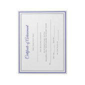 Befähigungsnachweise Notizblock (Rotiert)