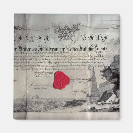 Befähigungszeugnis, 1785 magnet (Vorne)