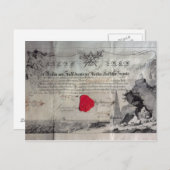 Befähigungszeugnis, 1785 postkarte (Vorne/Hinten)