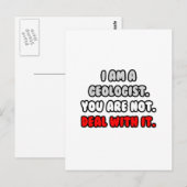 Befassen Sie sich damit ... Funny Geologist Postkarte (Vorne/Hinten)