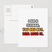 Befassen Sie sich damit ... Funny German Postkarte (Vorne/Hinten)