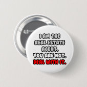 Befassen Sie sich damit ... Funny Real Anwesen Age Button (Vorne & Hinten)
