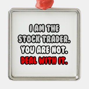 Befassen Sie sich damit ... Funny Stock Trader Silbernes Ornament