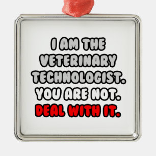 Befassen Sie sich damit ... Funny Veterinary Techn Ornament Aus Metall