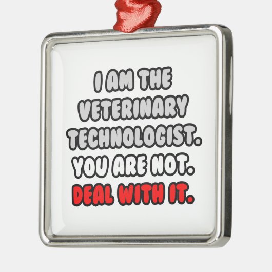Befassen Sie sich damit ... Funny Veterinary Techn Ornament Aus Metall (Links)