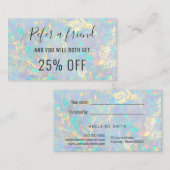 Befassung mit holografischer Opal-Textur von Imita Visitenkarte (Vorne/Hinten)