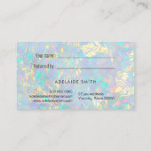 Befassung mit holografischer Opal-Textur von Imita Visitenkarte (Rückseite)