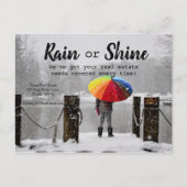 Befassung mit Rain oder Shine Real Anwesen Marketi Postkarte (Vorderseite)