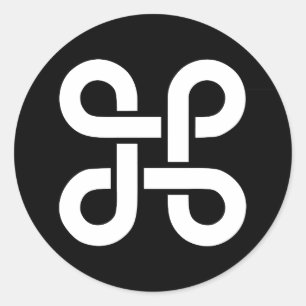 Befehls-Apple Mac-Ideologie Runder Aufkleber