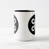 Befehls-Apple Mac-Ideologie Zweifarbige Tasse (Mittel)