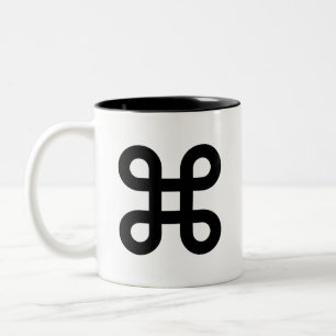Befehls-Piktogramm-Tasse Zweifarbige Tasse