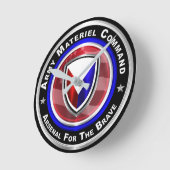 Befehlsgetreue der Armee Materiel Runde Wanduhr (Winkel)