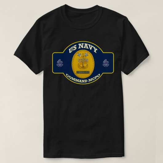Befehlshaber Chief PetOfficer Abzeichen Shield Pu T-Shirt (Design vorne)