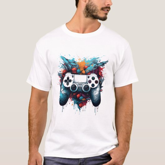 Befehlshaber der Spielkonsole: Gaming-Controller T-Shirt (Vorderseite)
