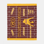 Befehlshaber Fußball Burgund und Gold Fleecedecke (Vorderseite)