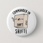 Befehlshaber in Shirt Funny Keyboard Puff Button (Vorderseite)