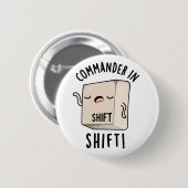 Befehlshaber in Shirt Funny Keyboard Puff Button (Vorne & Hinten)