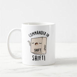 Befehlshaber in Shirt Funny Keyboard Puff Kaffeetasse