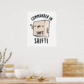 Befehlshaber in Shirt Funny Keyboard Puff Poster (Küche)