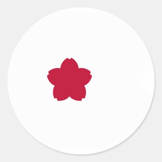 Befehlshaber-Standard, japanische Flagge Runder Aufkleber (Vorderseite)