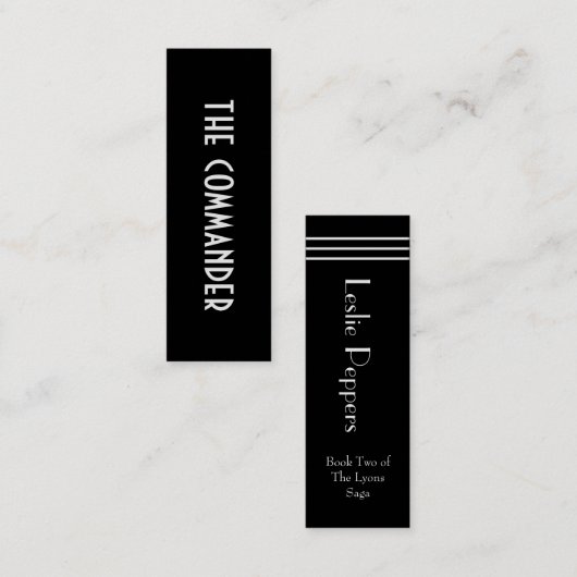 Befehlshaber von Leslie Paprikaschoten Book Marker Mini Visitenkarte (Vorne/Hinten)