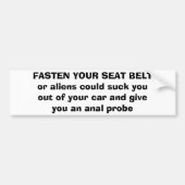 BEFESTIGEN Sie IHRE SITZBELTor Außerirdischen Autoaufkleber (Vorne)