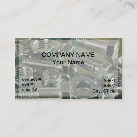 Befestigerzusammenstellung Visitenkarte (Vorderseite)