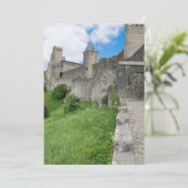 befestigte Mauer von Carcassonne Dankeskarte (Stehend Vorderseite)