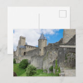 Befestigte Stadtmauer von Carcassonne Postkarte (Vorne/Hinten)