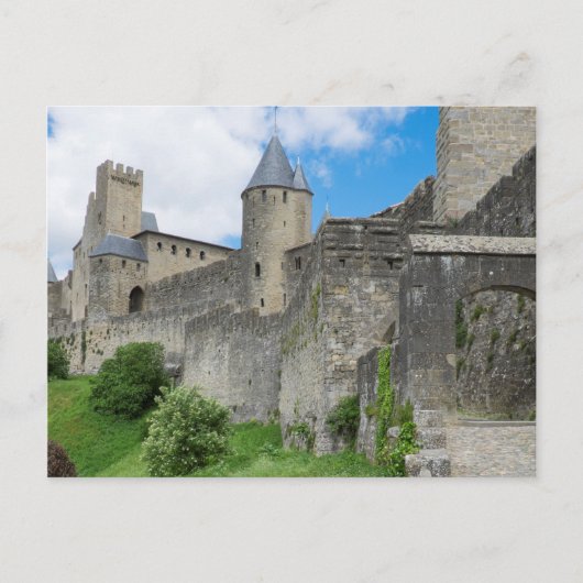 Befestigte Stadtmauer von Carcassonne Postkarte (Vorderseite)