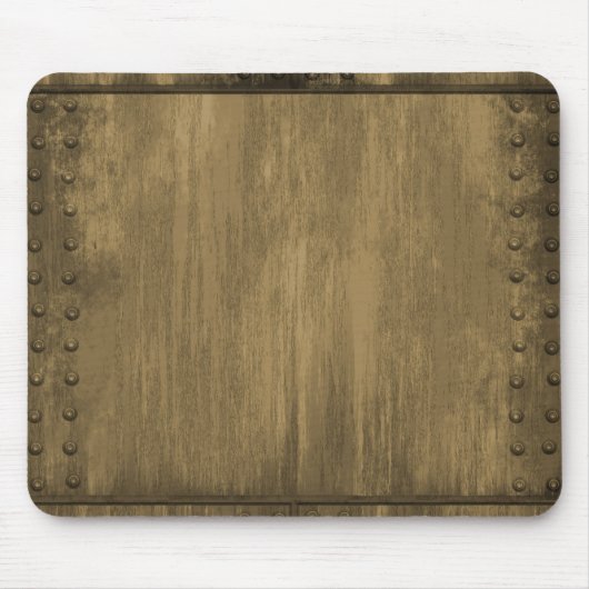 befestigtes grungy Gold Metallplatten Mousepad (Vorne)