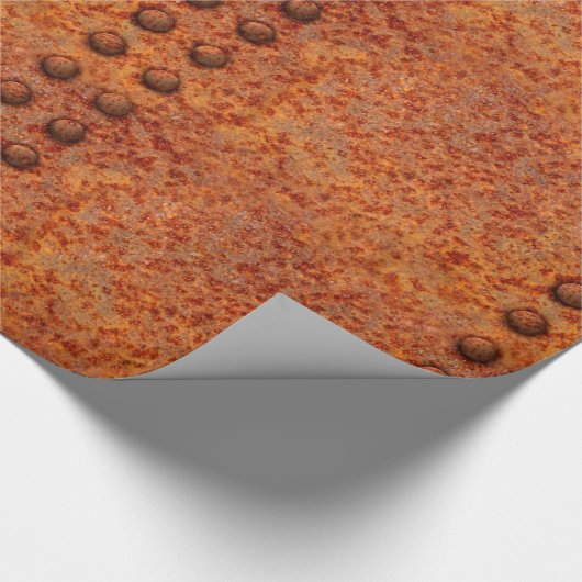 Befestigtes rostiges MetallPackpapier Geschenkpapier (Ecke)