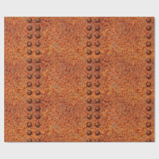 Befestigtes rostiges MetallPackpapier Geschenkpapier (Flach)