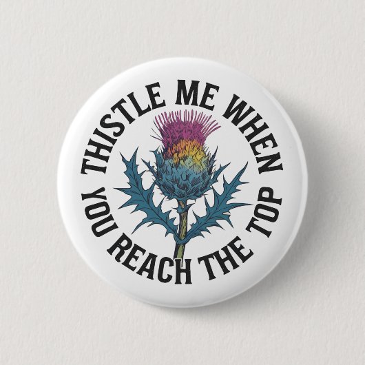 Befeuchte mich, wenn du die oberste Thistle-Blume Button (Vorderseite)