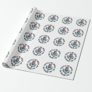 Befeuchte mich, wenn du die oberste Thistle-Blume Geschenkpapier