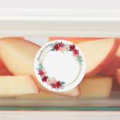 Befeuchtetes Schild mit Goldkraut und Blume Etiketten (Befestigt)