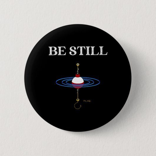 Befischen Sie noch meditationsInspiriert Fischerei Button (Vorderseite)
