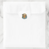Befischung Herz-Aufkleber (Tasche)